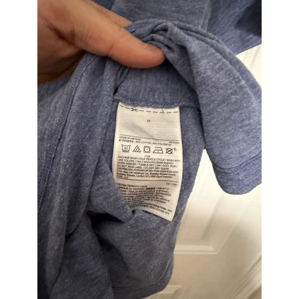 Banana Republic Polo Shirt Mens Size M Blue Heathered Short Sleeve Vintage Style
